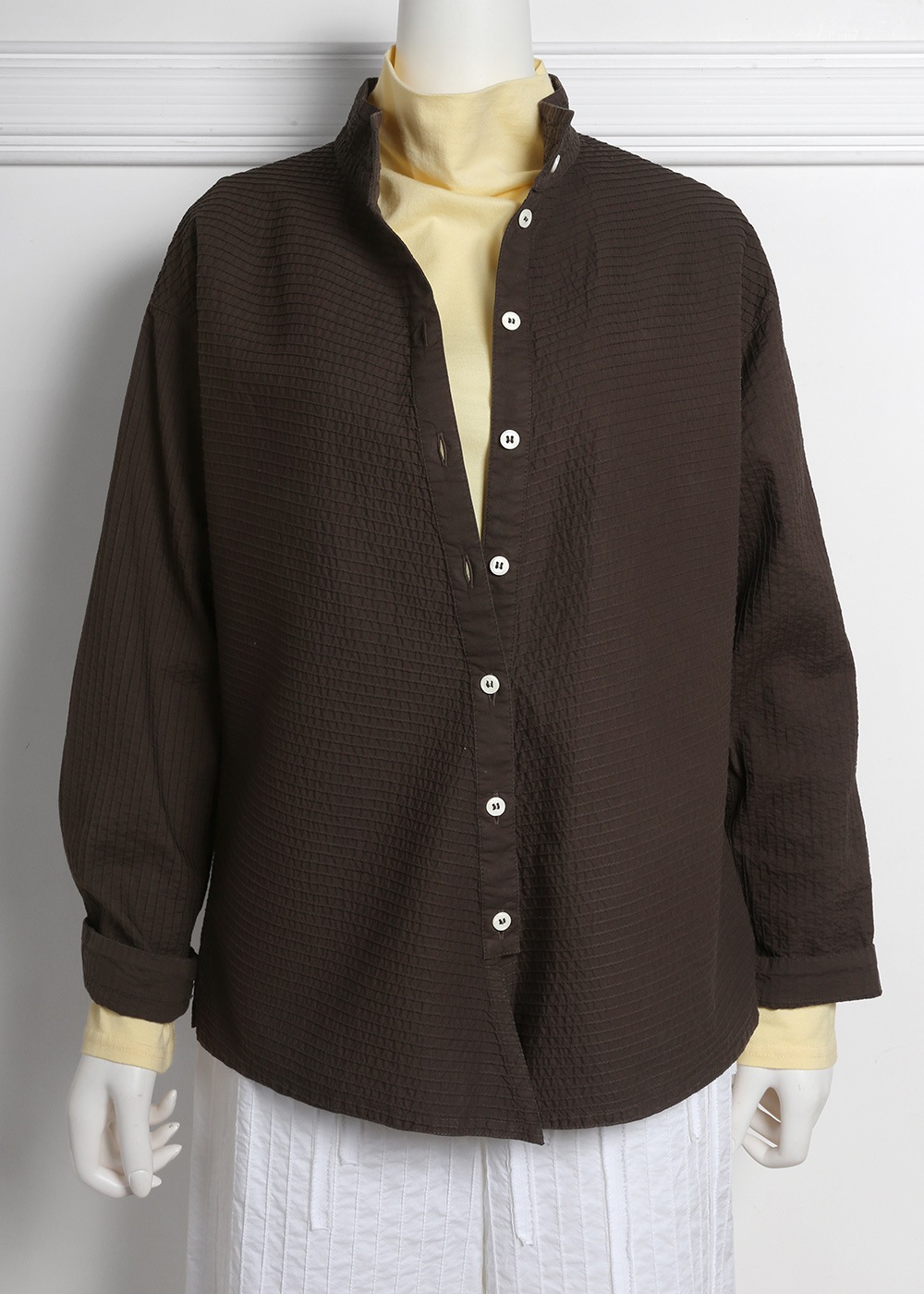 【Online限定カラー】斜めピンタックブラウス【BASIC】