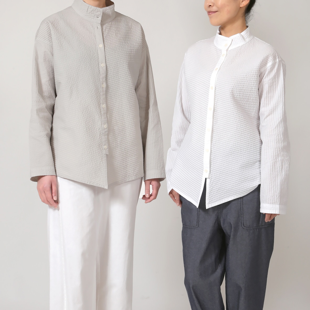 【Online限定カラー】斜めピンタックブラウス【BASIC】