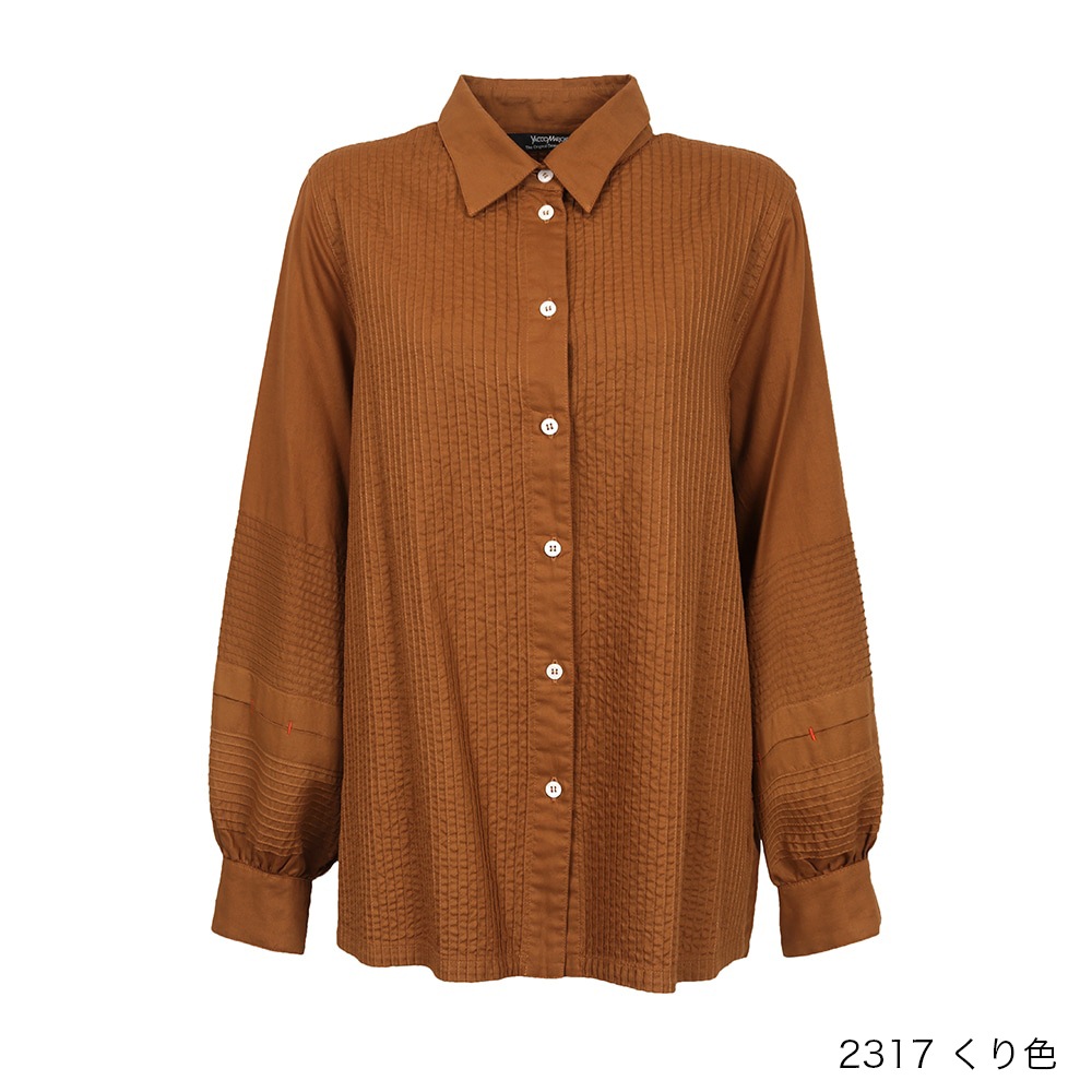 袖配色カンヌキシャツ