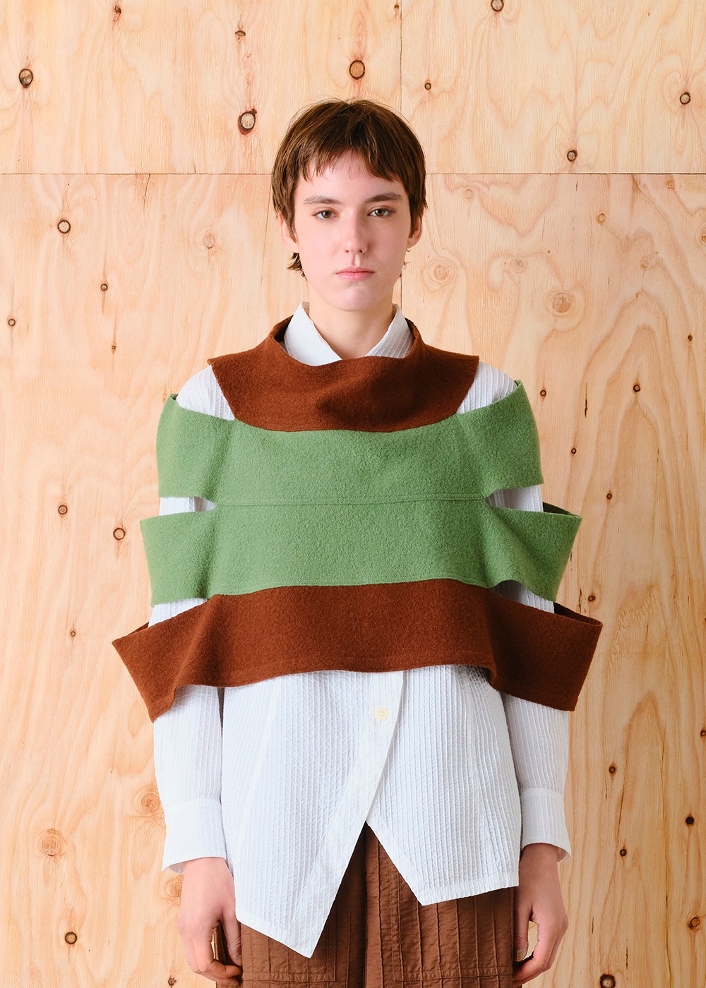 圧縮ニットスリット入りスヌード