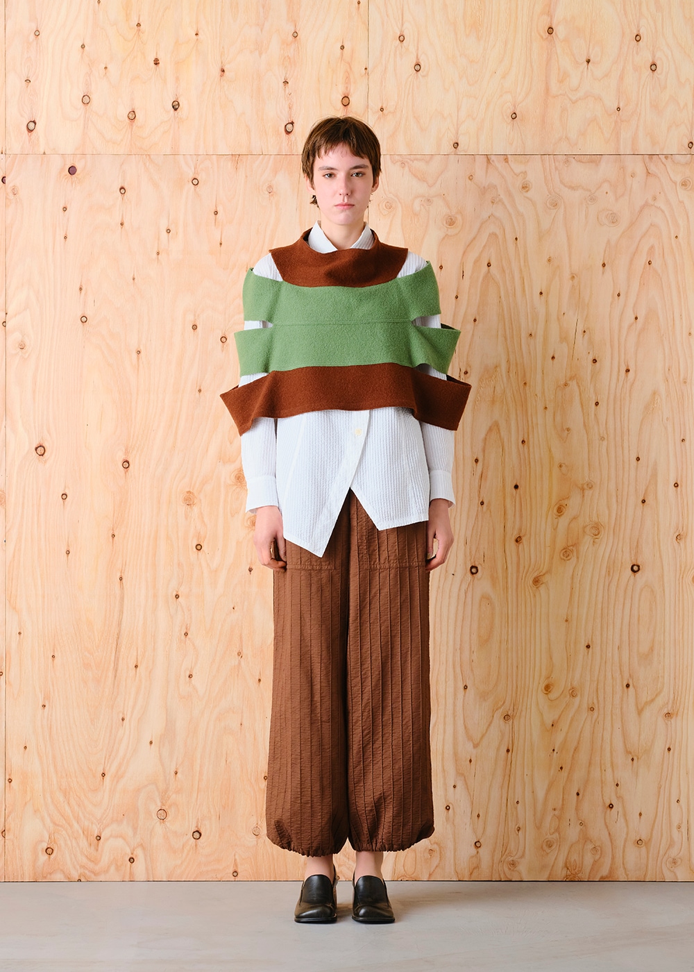 圧縮ニットスリット入りスヌード