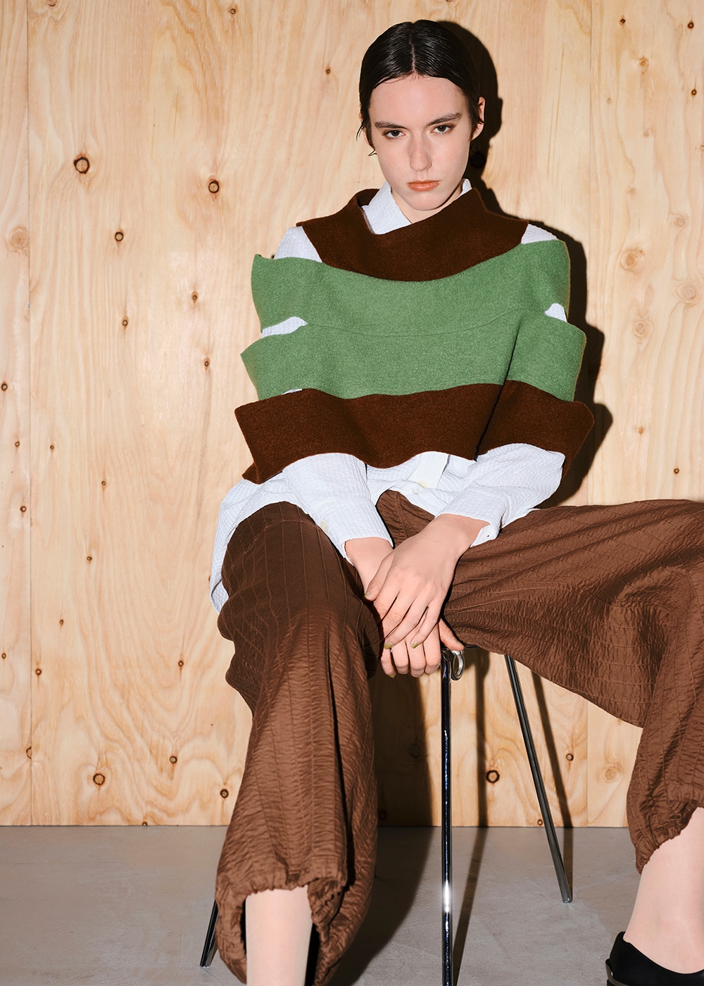 圧縮ニットスリット入りスヌード