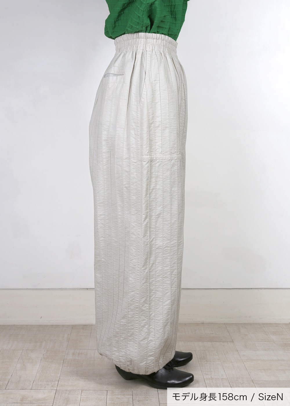 6重ガーゼ裾ゴムパンツ