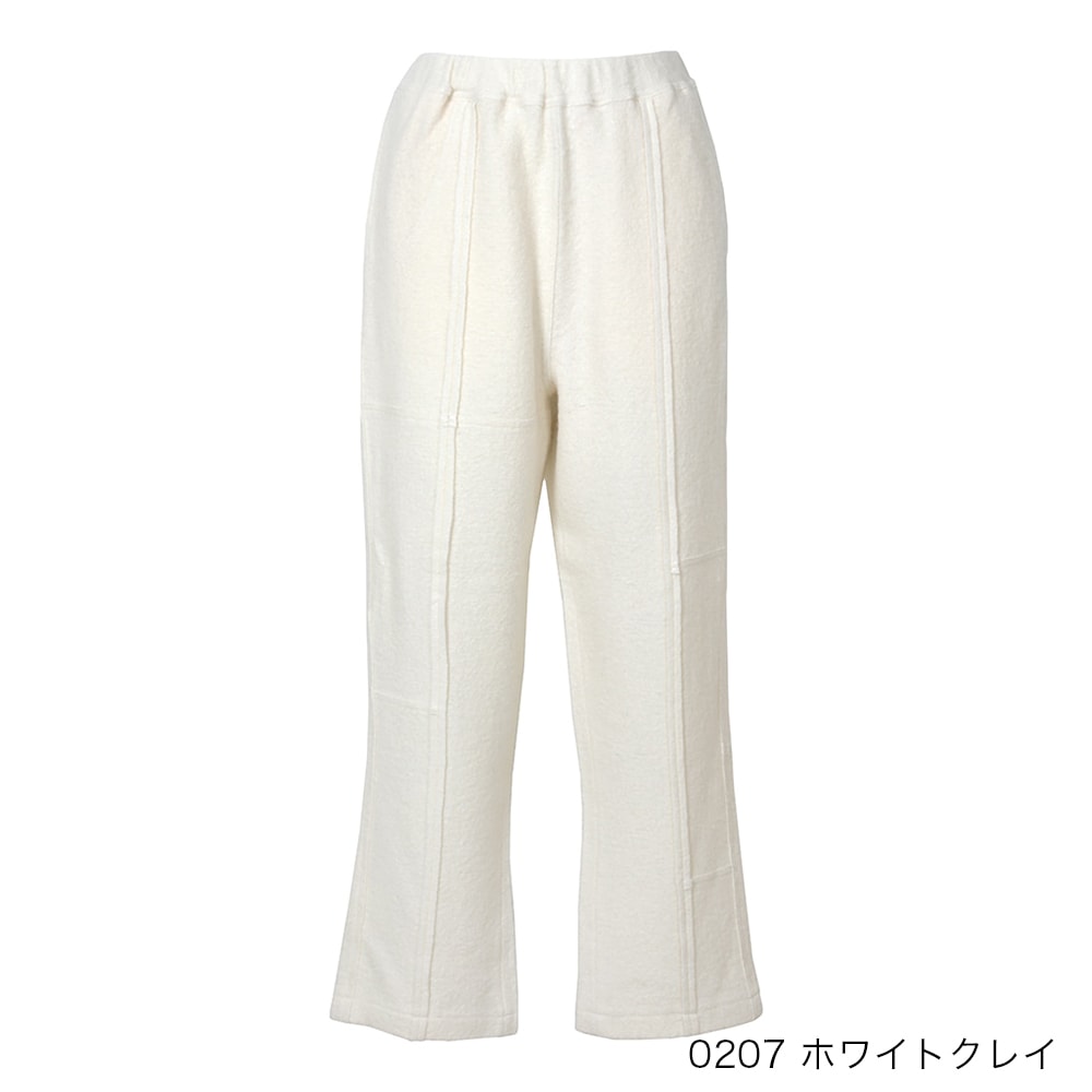 圧縮ニットアシメカラーブロックパンツ