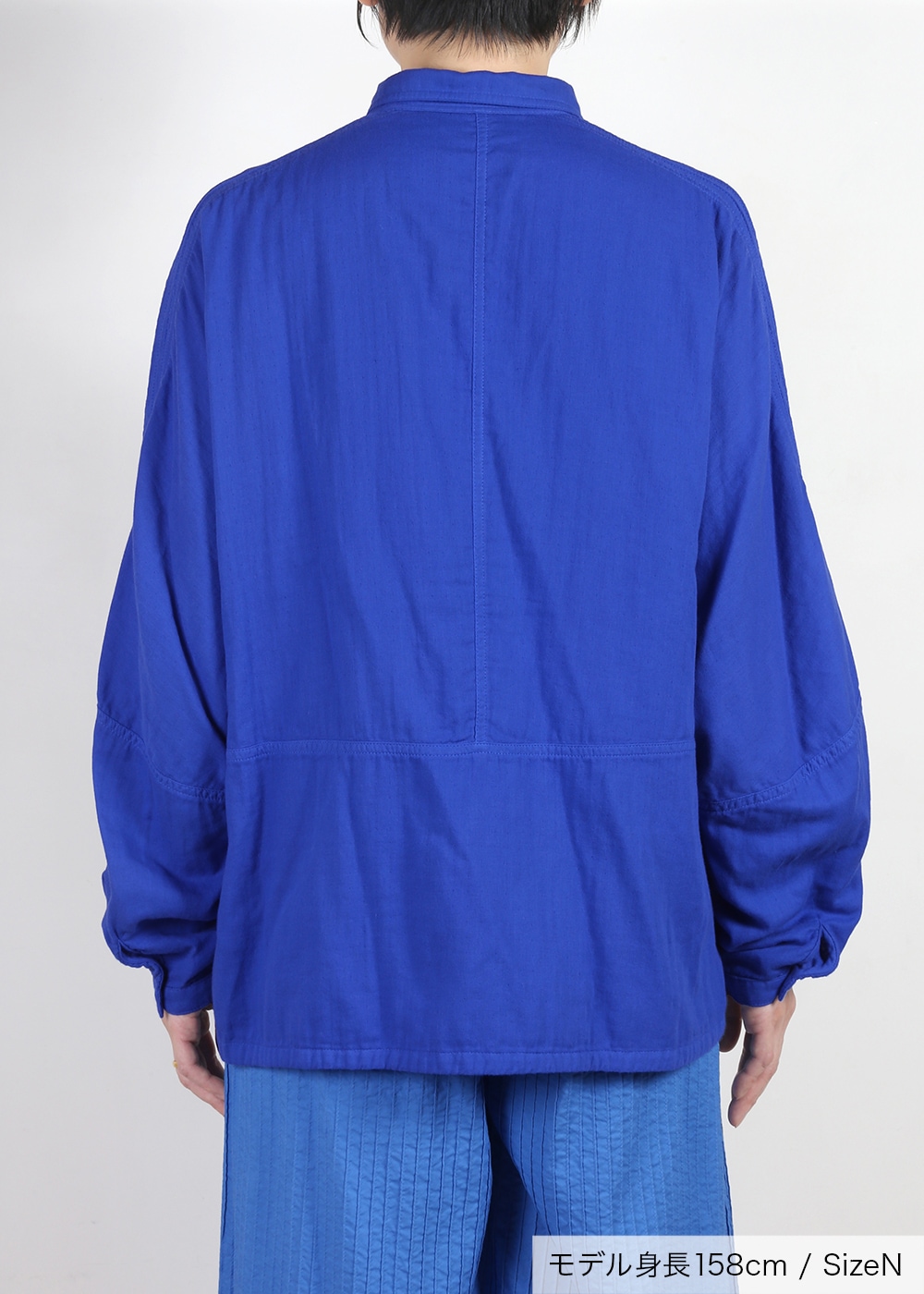 Wガーゼ上部分ピンタックシャツ