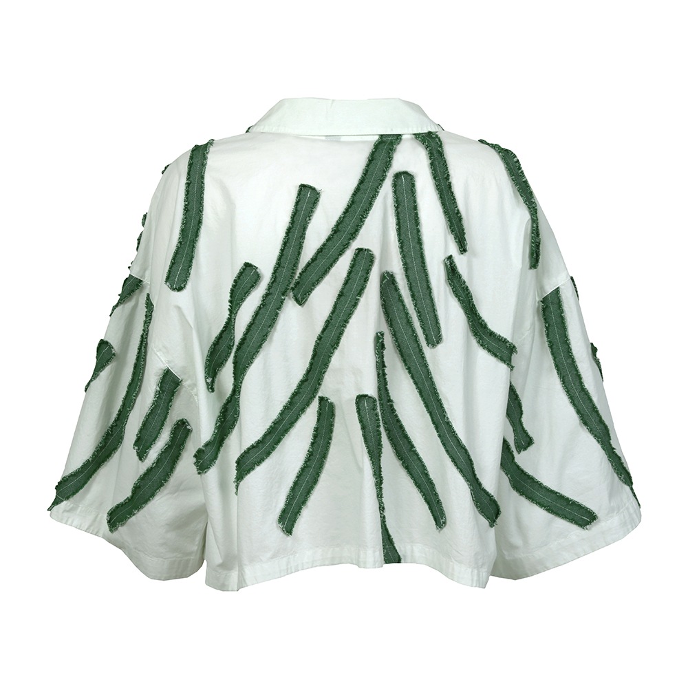 デニム風アイビースラッシュテープジャケット