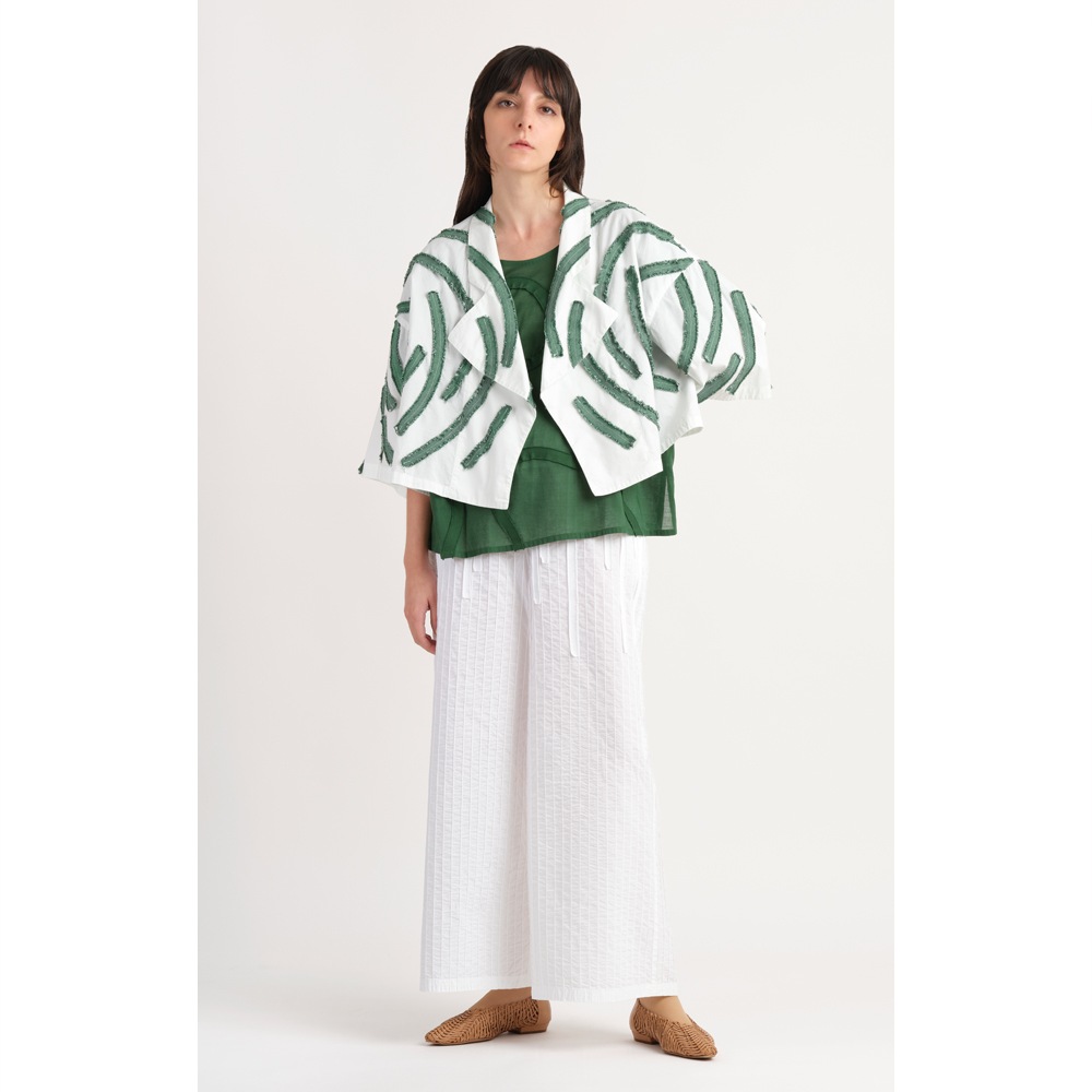 デニム風アイビースラッシュテープジャケット