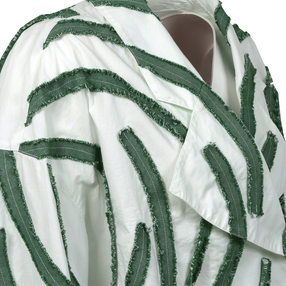 デニム風アイビースラッシュテープジャケット