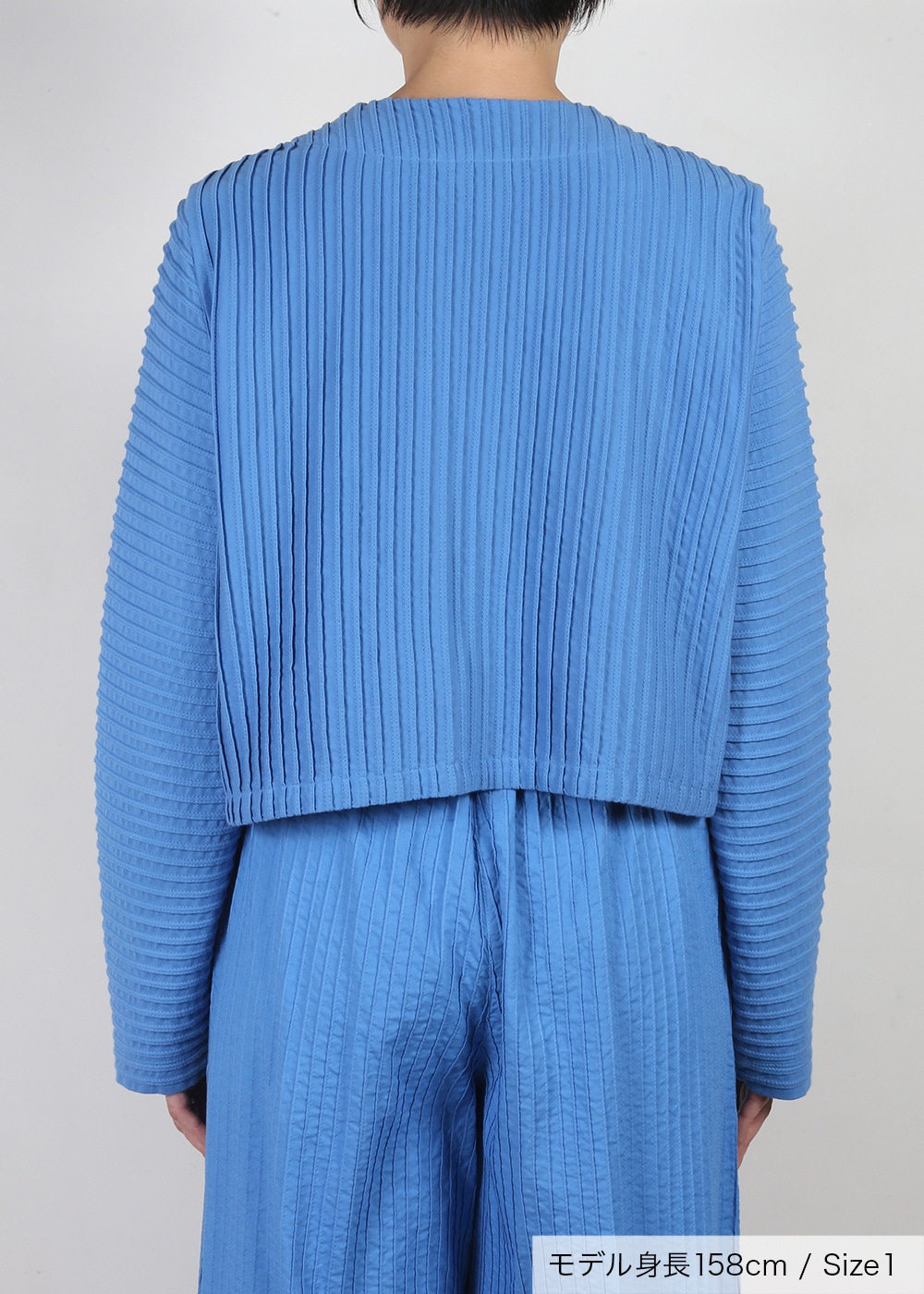 縦ピンタックカットソージャケット