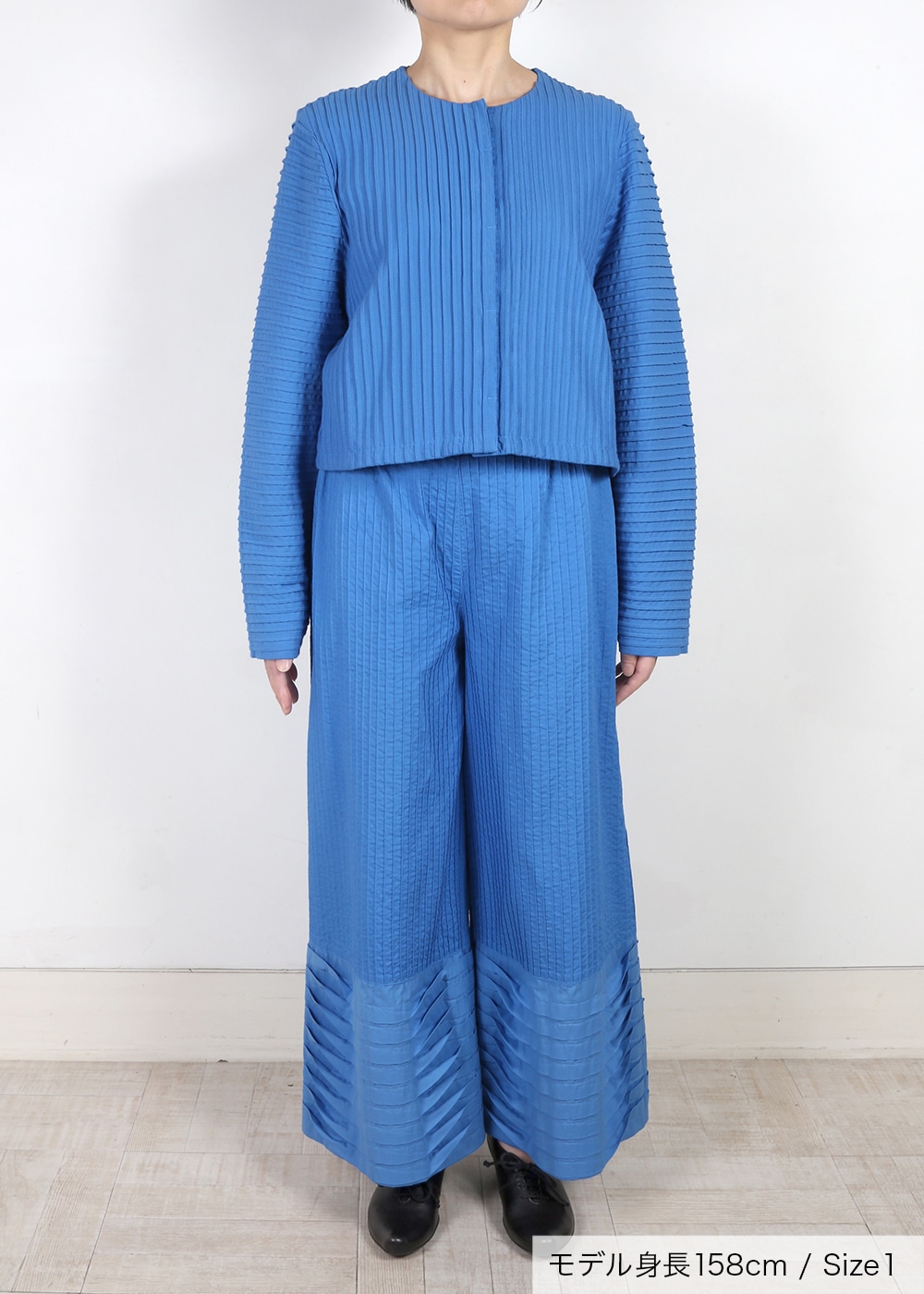 縦ピンタックカットソージャケット