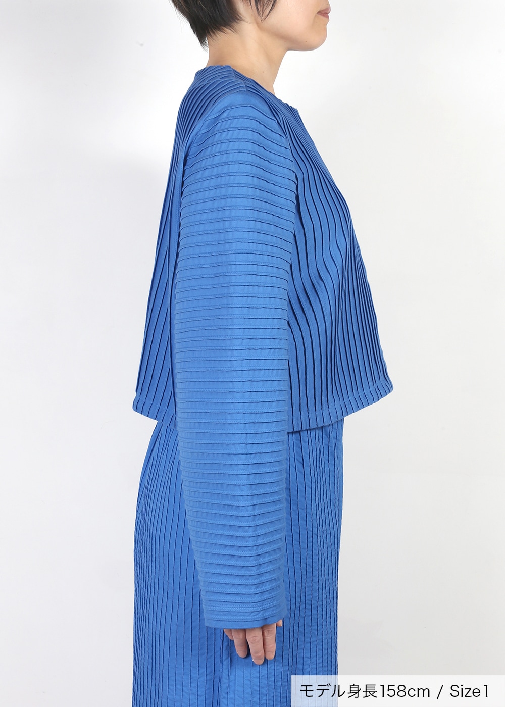 縦ピンタックカットソージャケット