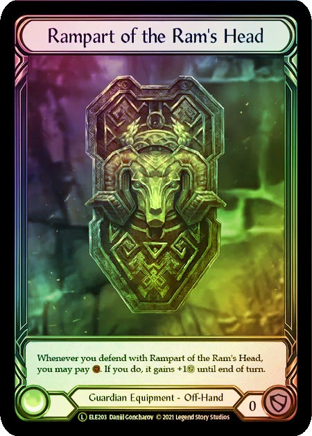 その他 Rampart of the Ram's Head Cold Foil ENG】【Rainbow Foil】[Guardian] Rampart of the Ram's Head