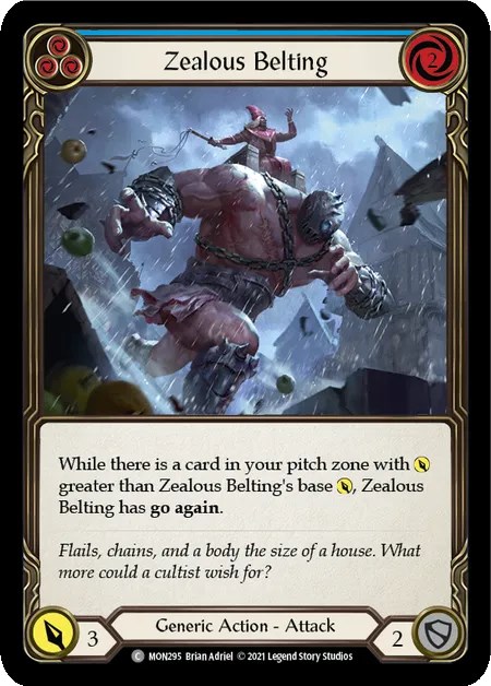 その他 Flesh and Blood Zealous Belting ENG】[Generic] Zealous Belting - Blue [MON-1st] | All Items | TCG