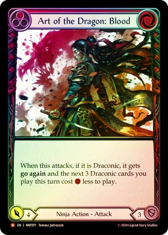 Art of the Dragon: Blood 竜の技：血 Cold Foil Art of the Dragon: Blood 竜の技：血 Cold Foil EN】[Ninja