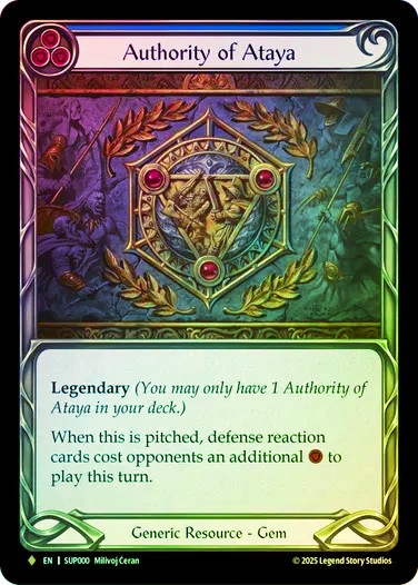 アタヤの威光 / Authority of Ataya ENG】【Rainbow Foil】[Generic] アタヤの威光 / Authority of