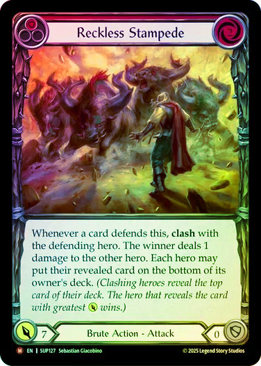 魂の撃ち込み　foil ENG】【Rainbow Foil】[Brute] 無謀な大暴走 / Reckless