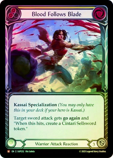 ENG】【Rainbow Foil】[Warrior] 追刃する血影 / Blood Follows Blade