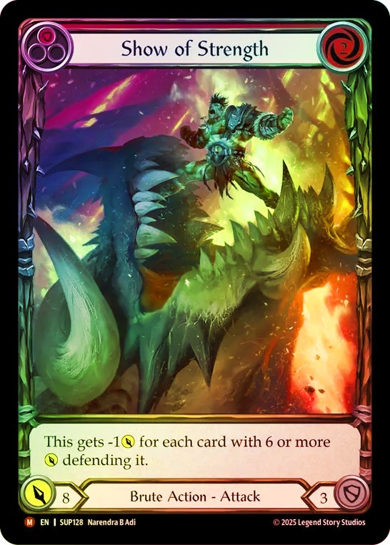 強さの誇示/Show of Strength cf 英語 ENG】【Cold Foil】[Brute] 強さの誇示 / Show of Strength [SUP