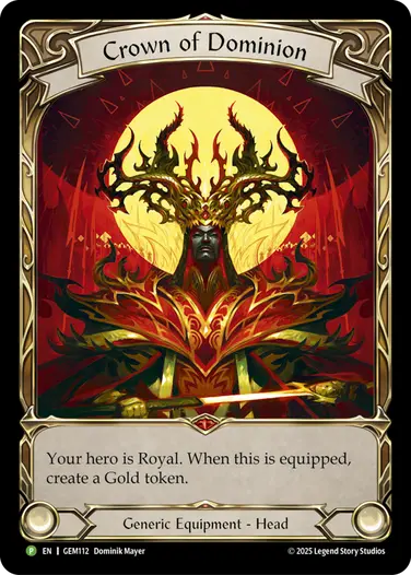Flesh and Blood crown of dominon gem プロモ ENG】【Rainbow Foil】[Generic] Crown of Dominion [FAB112] | Promo