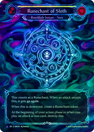 Runechant of Sloth / 怠惰のルーン陣　英語 ENG】【Cold Foil】【Marvel】[Runeblade] 怠惰のルーン陣 / Runechant