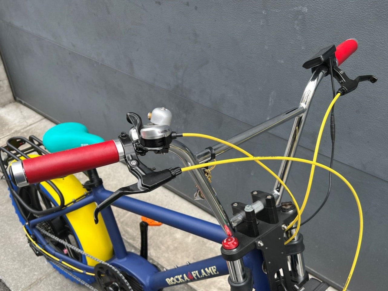BMXラージハンドル(シルバー)