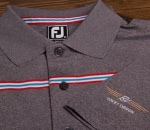 SALEۡSMΤߺ߸ˤVOKEY DESIGN Limited FJ ProDry Lisle Chest Stripe Athletic Fit - Heather Charcoal ܡ ݥ 쥤