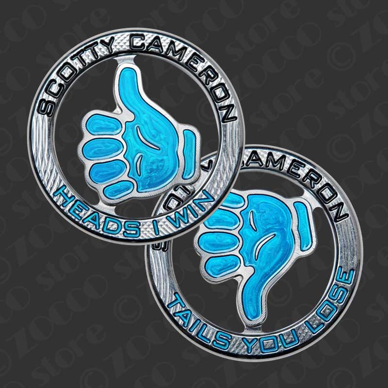 2021 TCC限定 サムアップ コインマーカー - シーバブルブルー スコッティキャメロン 2021 TCC Limited Thumbs Up Coin Marker - Sea Bubble Blue SCOTTY CAMERON