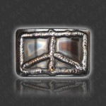 �ڥ����ѡ��쥢�ۥԡ��������� �ϥ�ɥᥤ�� �٥�ȥХå��� �����åƥ��������� Rectangle Peace Sign - HAND MADE Belt Buckle SCOTTY CAMERON�ڥ���ե���˥������꡼�����