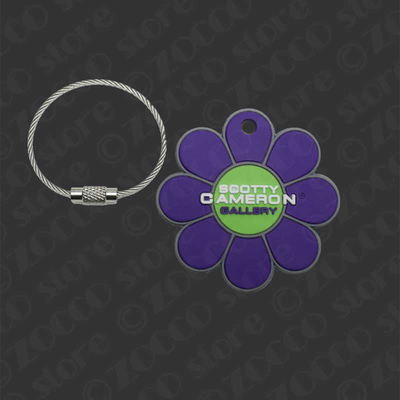 ޡˤʤ륭ۥ - եT - ѡץ/饤 åƥ Key Fob Flower Circle T - Purple/Lime SCOTTY CAMERONڥե˥꡼