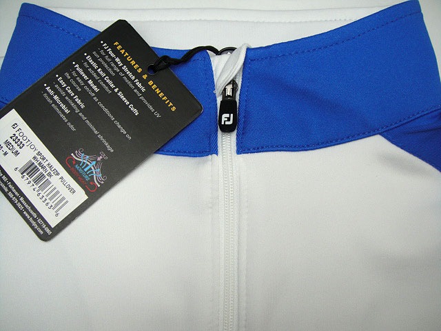 SALEۡMΤߺ߸ˤVOKEY FJ Sport Half Zip Pullover - White/Marine/Blackܡ ϡ å ץ륪С