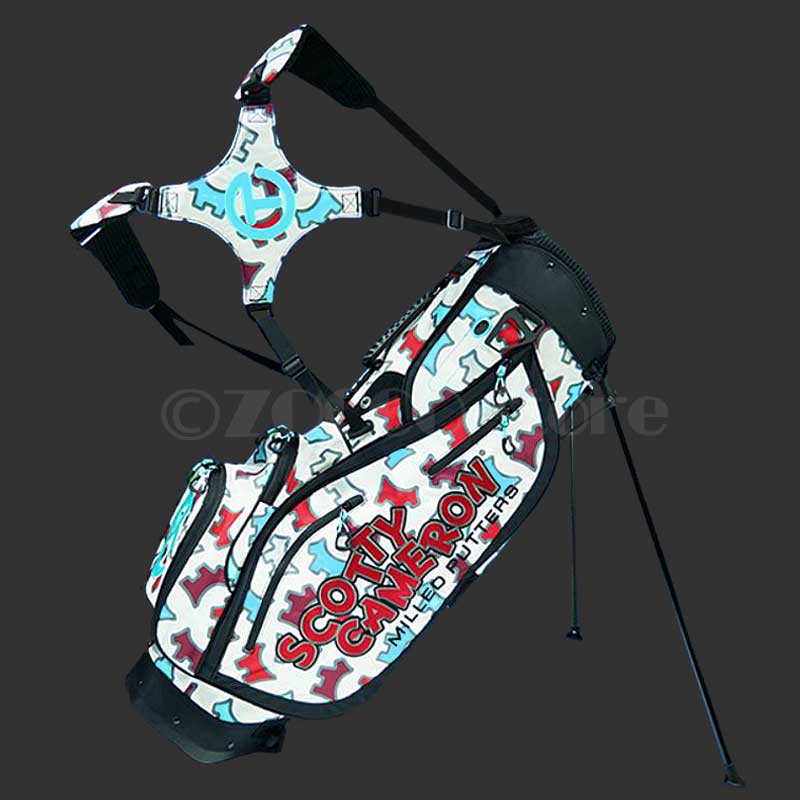 �ں����١ۡ�180���åȸ����ʡۥ��󥷥󥰥ɥå� �ѥ��ե�������� ������ɥХå� �إåɥ��С����å� �����åƥ��������� Dancing Dog Stand Bag Pathfinder White with Matching Headcovers SCOTTY CAMERON