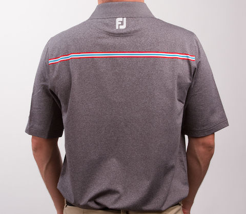 ��SALE�ۡ�S��M�������Τߺ߸ˤ����VOKEY DESIGN Limited FJ ProDry Lisle Chest Stripe Athletic Fit - Heather Charcoal �ܡ����� �ݥ������ ���쥤