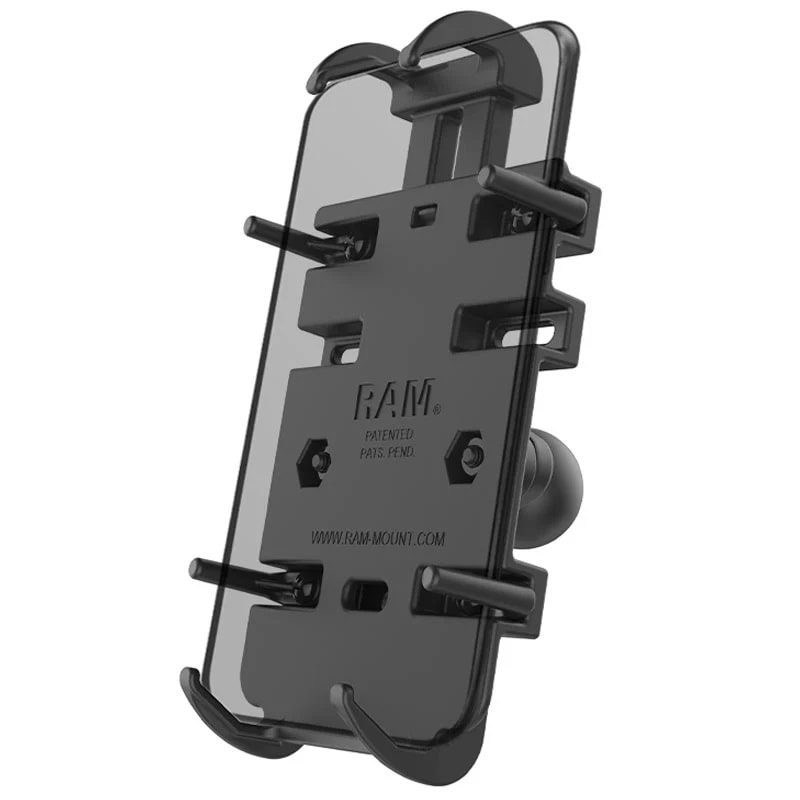 【クイックグリップ ユニバーサル スマートフォンホルダーボール付】ラムマウント RAM MOUNTS 国内正規品 RAMHOLPD3238A GoPro バイク 自転車 スマホ *送料無料 車 オフロード カー用品 アメ車 ジープ ボート スノーモービル 登山 キャンプ *小型宅配便