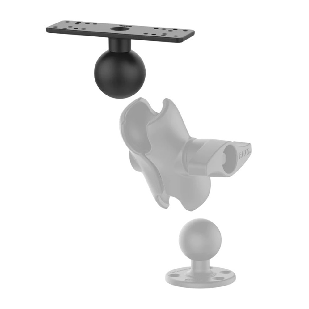 【魚探マウントプレート(2.25インチボール)】ラムマウント RAM MOUNTS 国内正規品 RAM-D-115BU GoPro バイク 自転車 スマホ *送料無料 車 オフロード カー用品 アメ車 ジープ ボート スノーモービル 登山 キャンプ *小型宅配便