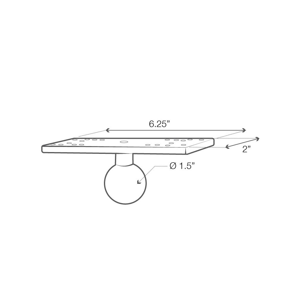 【魚探マウントベース 1.5インチ】ラムマウント RAM MOUNTS 国内正規品 RAM-111BU GoPro バイク 自転車 スマホ *送料無料 車 オフロード カー用品 アメ車 ジープ ボート スノーモービル 登山 キャンプ *小型宅配便