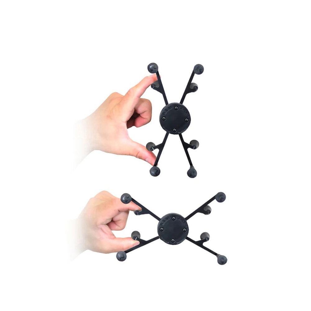 【Xグリップ(L)タブレットホルダー テザー付 iPad mini他】ラムマウント RAM MOUNTS 国内正規品 RAM-HOLUN8BU GoPro バイク 自転車 スマホ *送料無料 車 オフロード カー用品 アメ車 ジープ ボート スノーモービル 登山 キャンプ *小型宅配便
