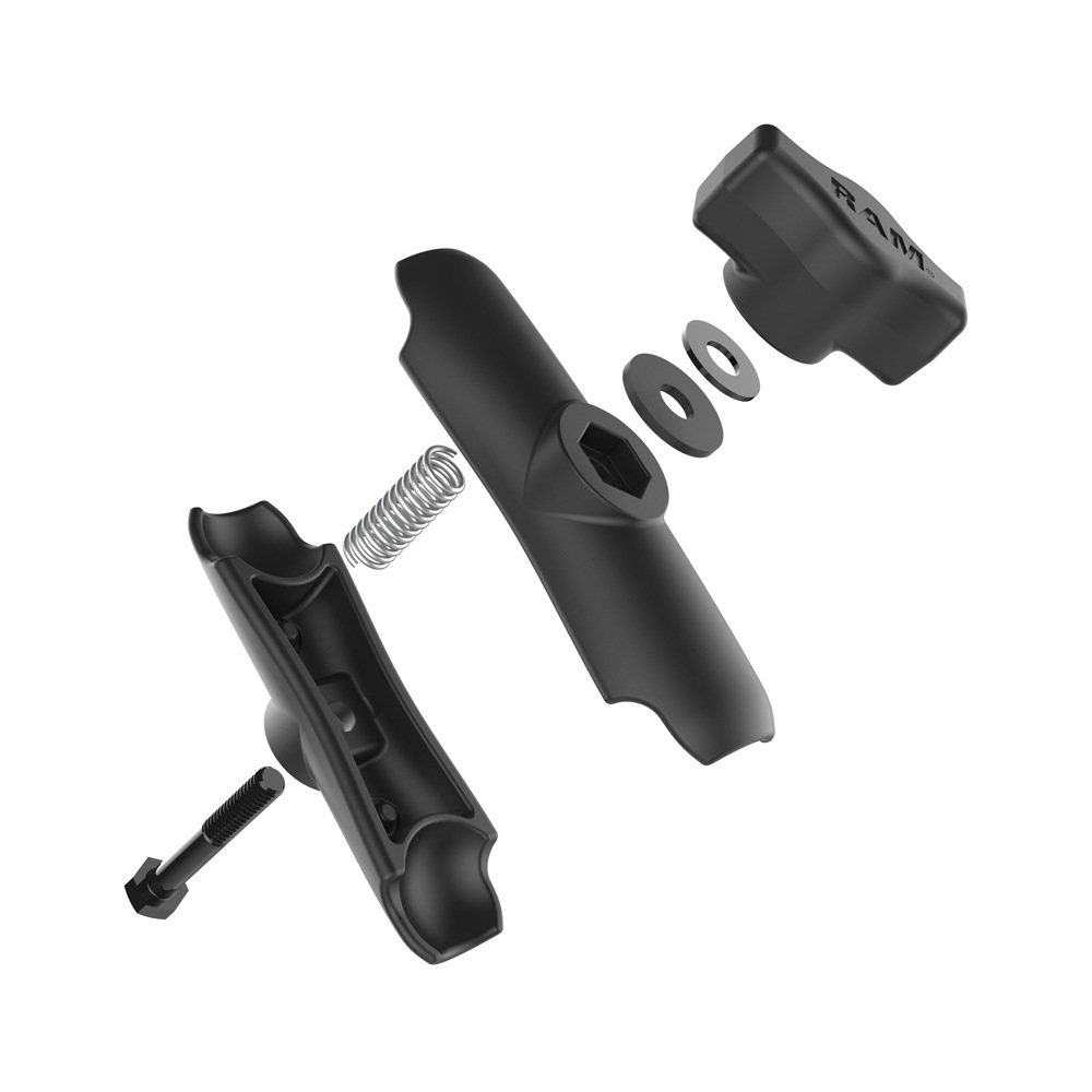 【ダブルソケットアーム M(アルミ)】ラムマウント RAM MOUNTS 国内正規品 RAM-B201U GoPro バイク 自転車 スマホ *送料無料 車 オフロード カー用品 アメ車 ジープ ボート スノーモービル 登山 キャンプ *小型宅配便