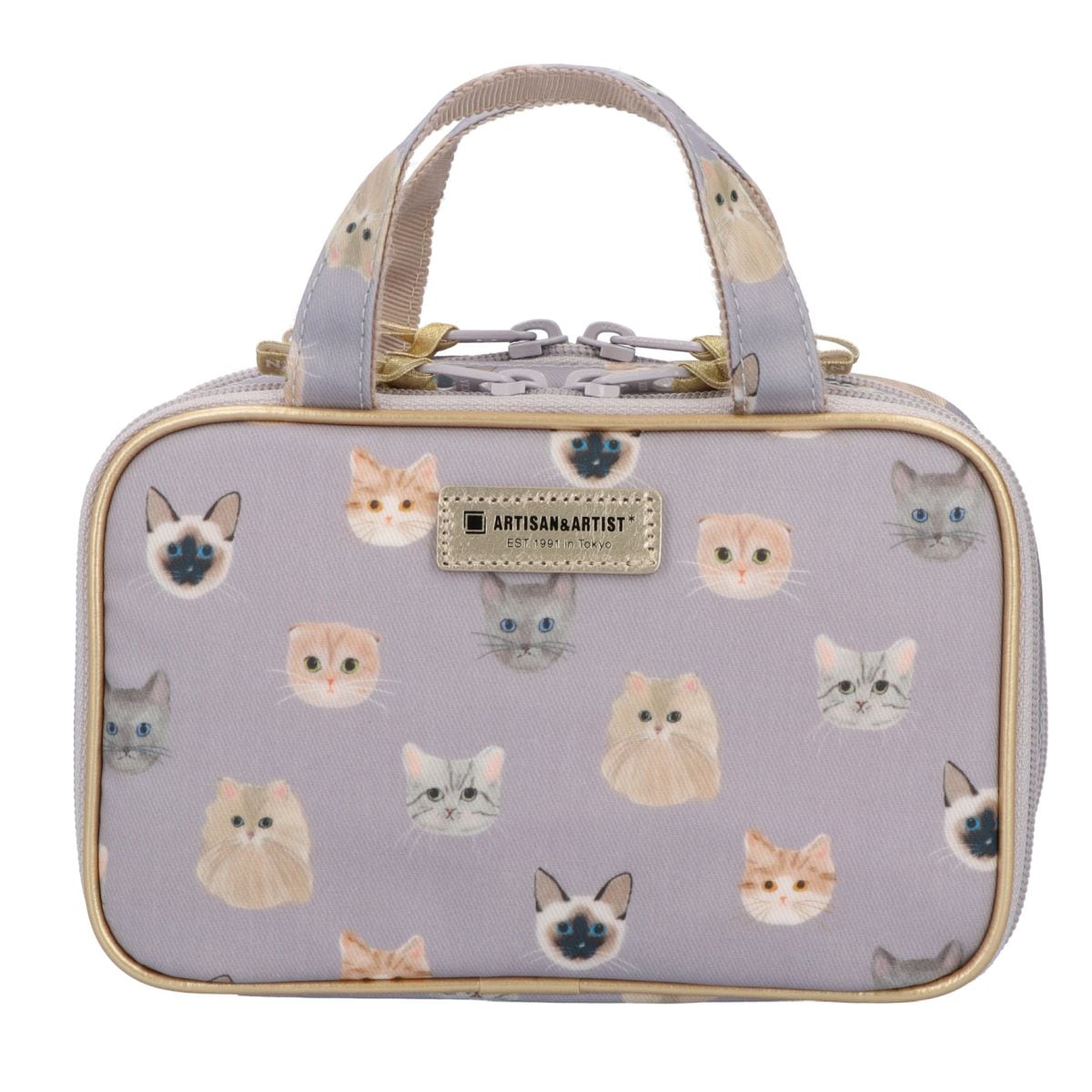 在庫限り】リップ＆ブラシホルダー付きミディアム・ポーチ ウィスカー