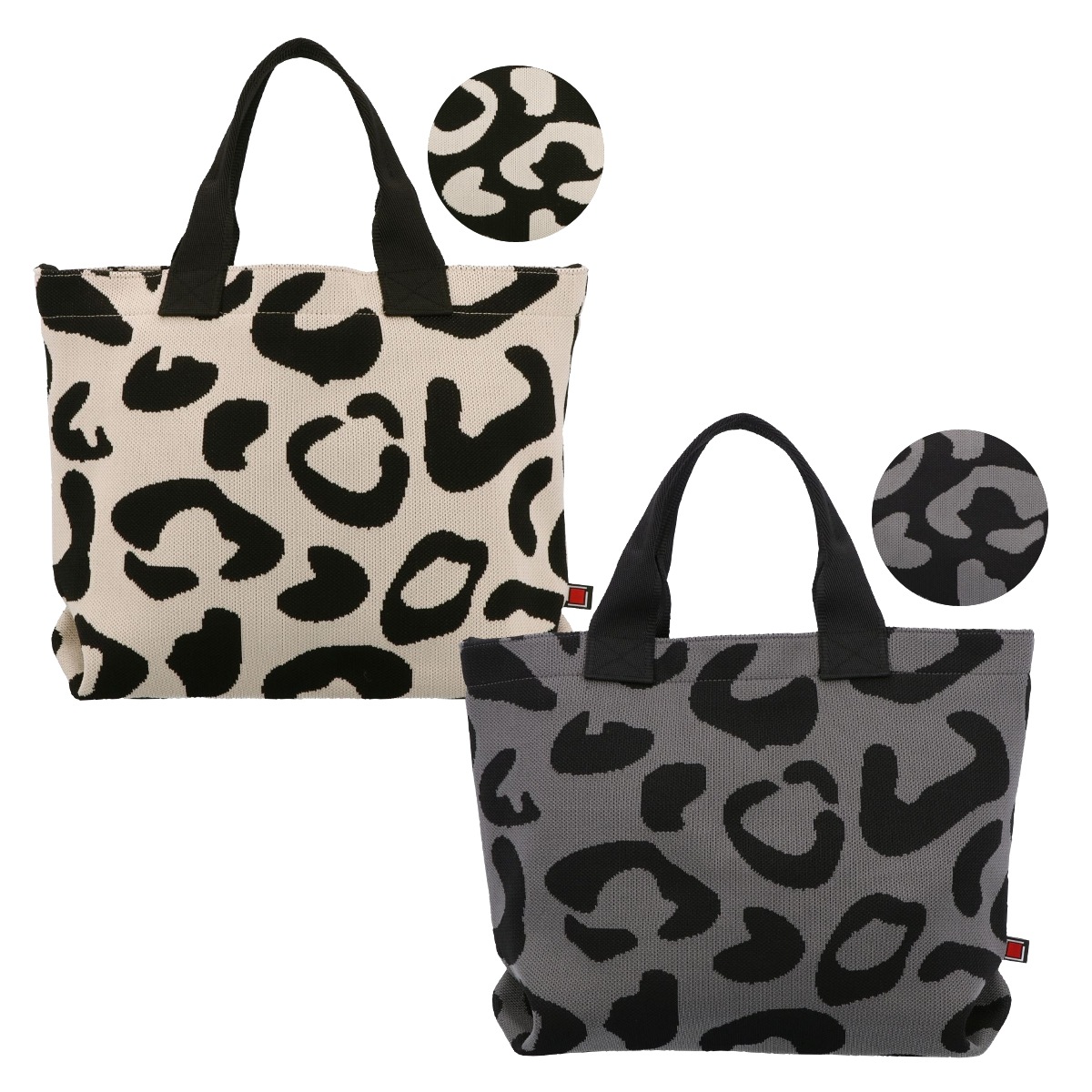 ニット・トートバッグ ジャーナル・レオパード 5WB-JP224