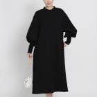 【MARTHA】裏起毛ビショップスリーブワンピース《Lサイズ有り》＜メーカー希望小売価格￥11,000＞[16695］