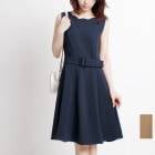 【MARTHA】マーサ★スカラップネックリップルジャージーワンピース《Lサイズ有り》＜メーカー希望小売価格￥10