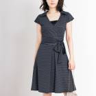 【MARTHA】マーサ★ドットプリントキャップスリーブカシュクールワンピース＜メーカー希望小売価格￥9