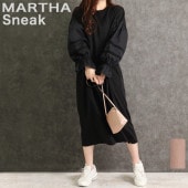 【MARTHA・Sneak】Tブラウスバルーンスリーブワンピース《Lサイズ有り》＜メーカー希望小売価格￥10,340＞[16852］
