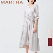 送料無料【MARTHA】マーサ●日本製カシュクールラップワンピース[26336]