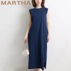 送料無料【MARTHA】マーサノースリーブデニムジャージーワンピース[16984]