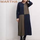 【MARTHA】マーサ●カラーブロックワンピース[16996]