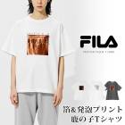 送料無料 FILA フィラ Tシャツ UV プリントT ロゴT 鹿の子 半袖●レディース トップス 箔プリント 発泡プリント プルオーバー カジュアル ホワイト チャコール 大きいサイズ LL TV通販で大人気[57217]
