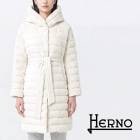 送料無料 HERNO RESORT ヘルノ リゾートファーフード付き2wayカシミアシルクダウンコート 超軽量ダウンジャケット アウター しっかり防寒 リアルファー 毛皮 ヌートリア レディース アウター ロング丈 ヘルノコート 軽量 上品 大人 アイボリー 7号 サイズ38 PI077DR[62216]