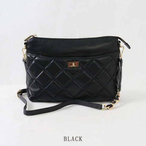 送料無料 訳あり ラムレザーキルティング2WAYショルダーバッグ  