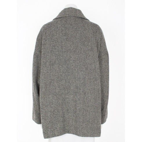 送料無料 コート ハーフコート Pコート ウール混 ツイード○レディース